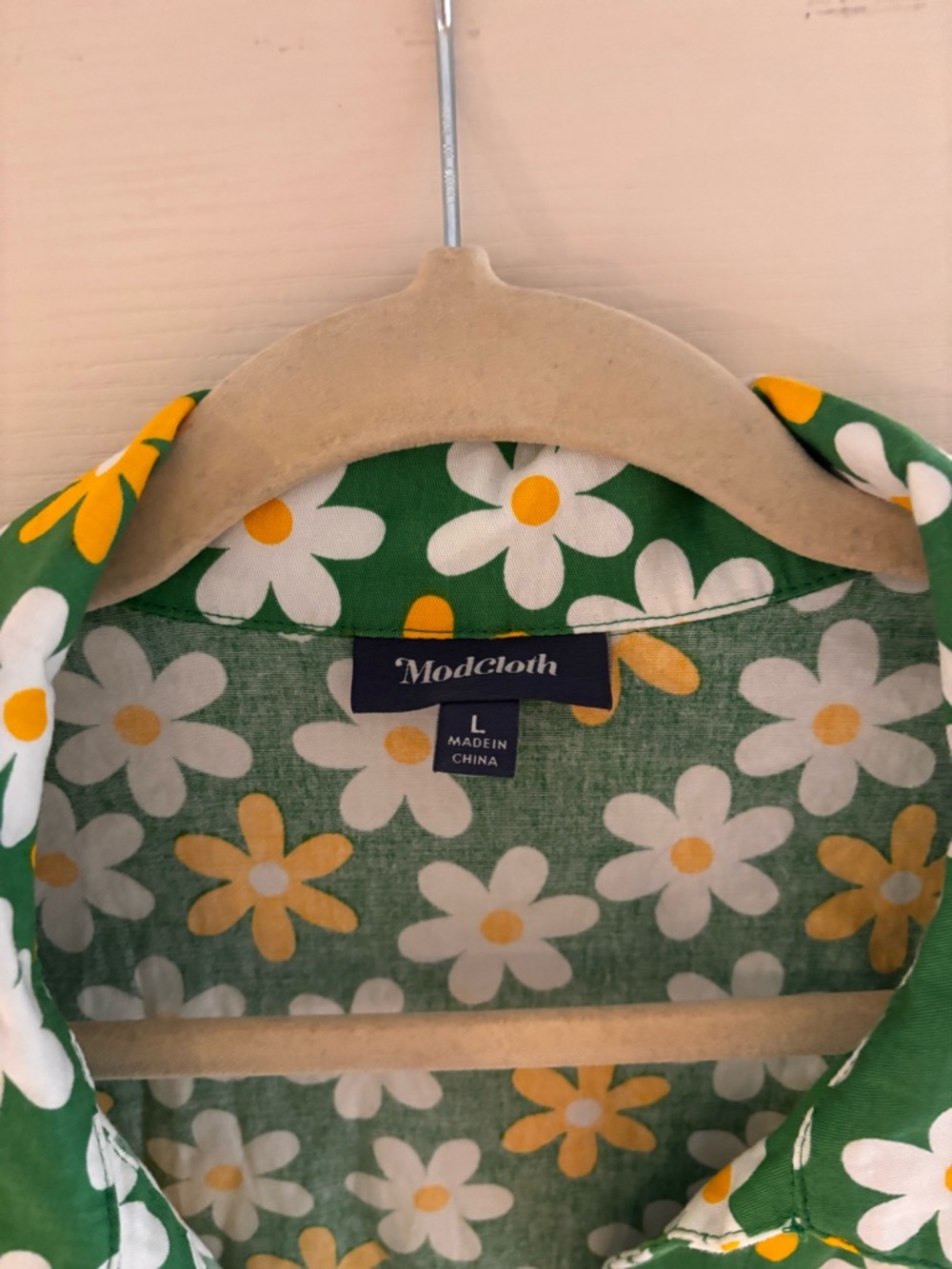 ModCloth Daisy Print Button-Front Dress - Picture 2 of 2